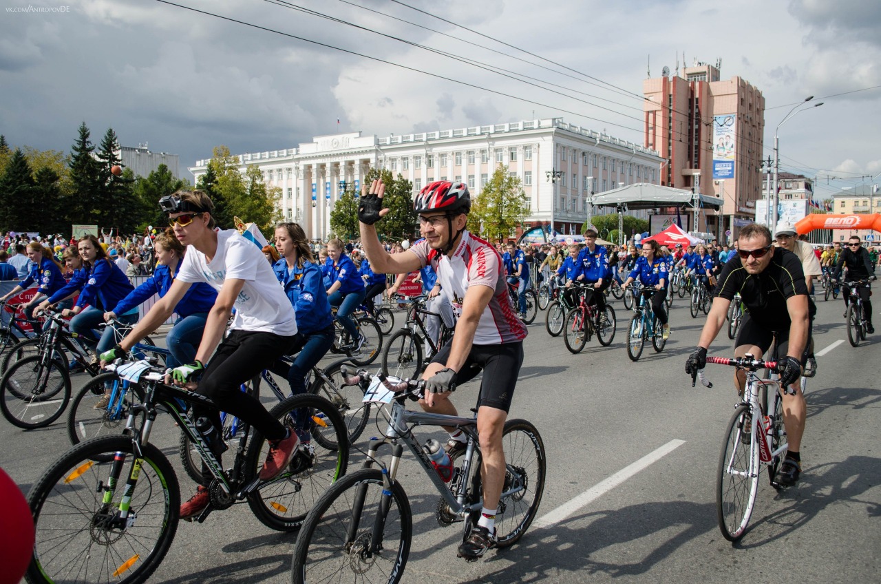 Праздник велоспорта. Фестиваль на велосипедах в Чусовом. 30 июня 2015 г