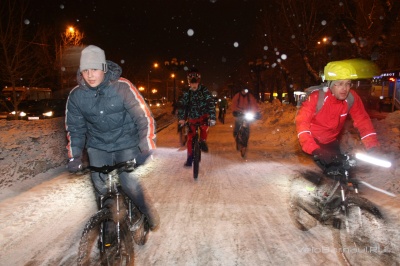 Акция "ВелоСветлячки" вновь соберет велосипедистов на проспекте Ленина